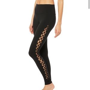 alo interlace leggings black xxs